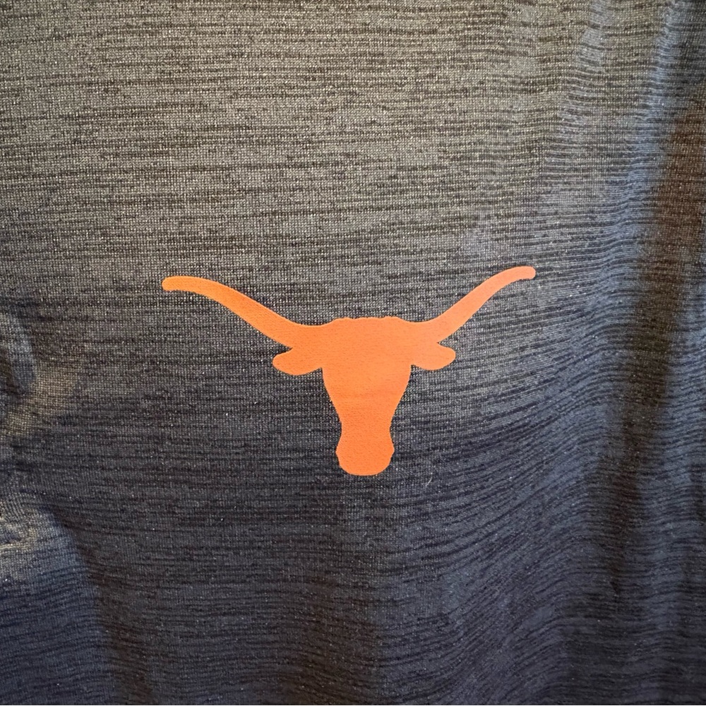 Texas Longhorn men’s 1/4 zip pullover. Sharp black & orange w/logos front/back - Picture 5 of 8